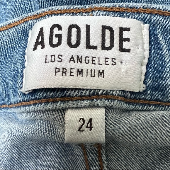 AGOLDE light wash Sophie Skinny Distressed Jeans size 24 - Picture 5 of 7